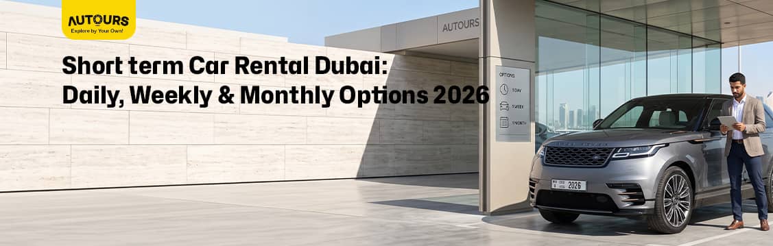Compare short term car rental Dubai options for 2026 — daily, weekly, and monthly rates from 15+ trusted companies, no long-term commitment required.